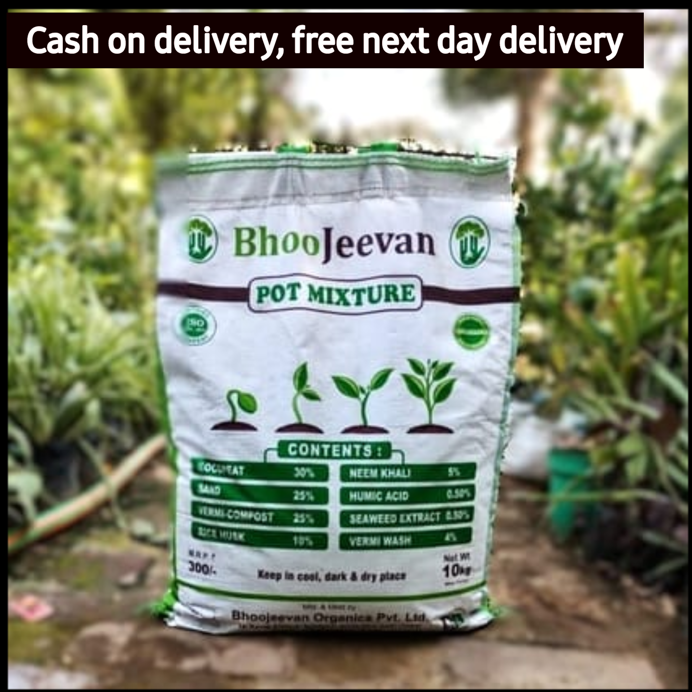 (10 kg) Bhoojeevan Organic Soil Potting mix vermicompost Plantncr
