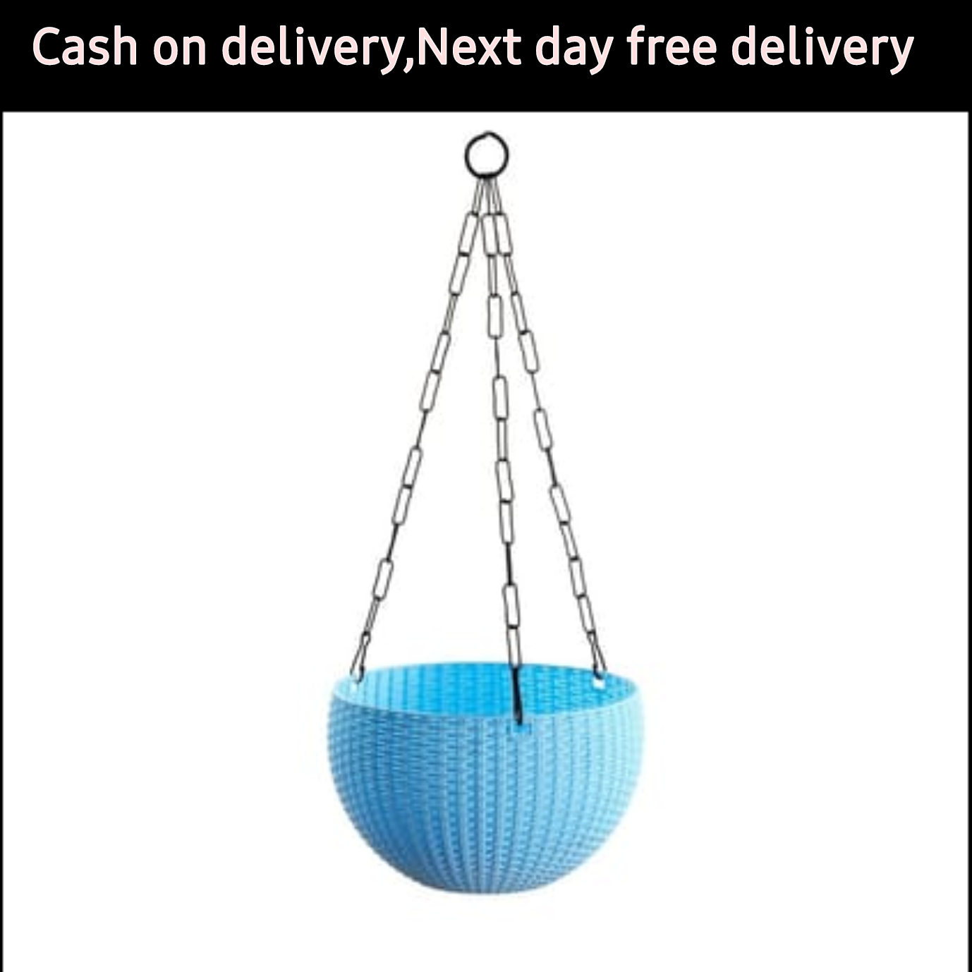 7×4.5 inch Blue Premium Euro Plastic Baskt Plantncr