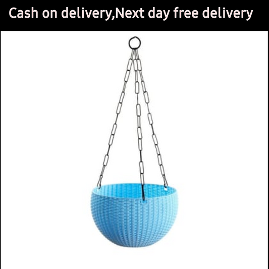 7×4.5 inch Blue Premium Euro Plastic Baskt Plantncr