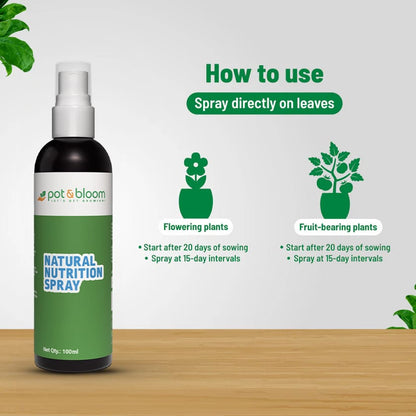 Natural Nutrition Spray (100ml) - Balanced Liquid Fertilizer for All Plants