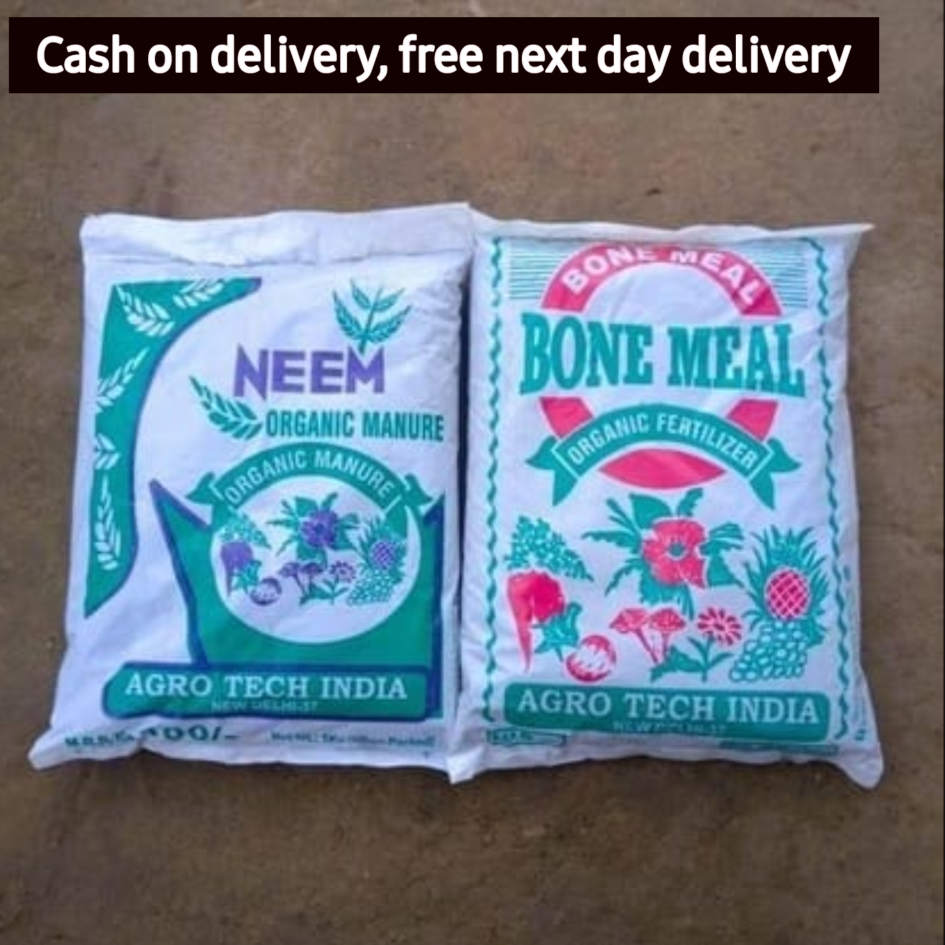 (Set of 2) Neem Khal , Bone Meal 1 kg each Plantncr