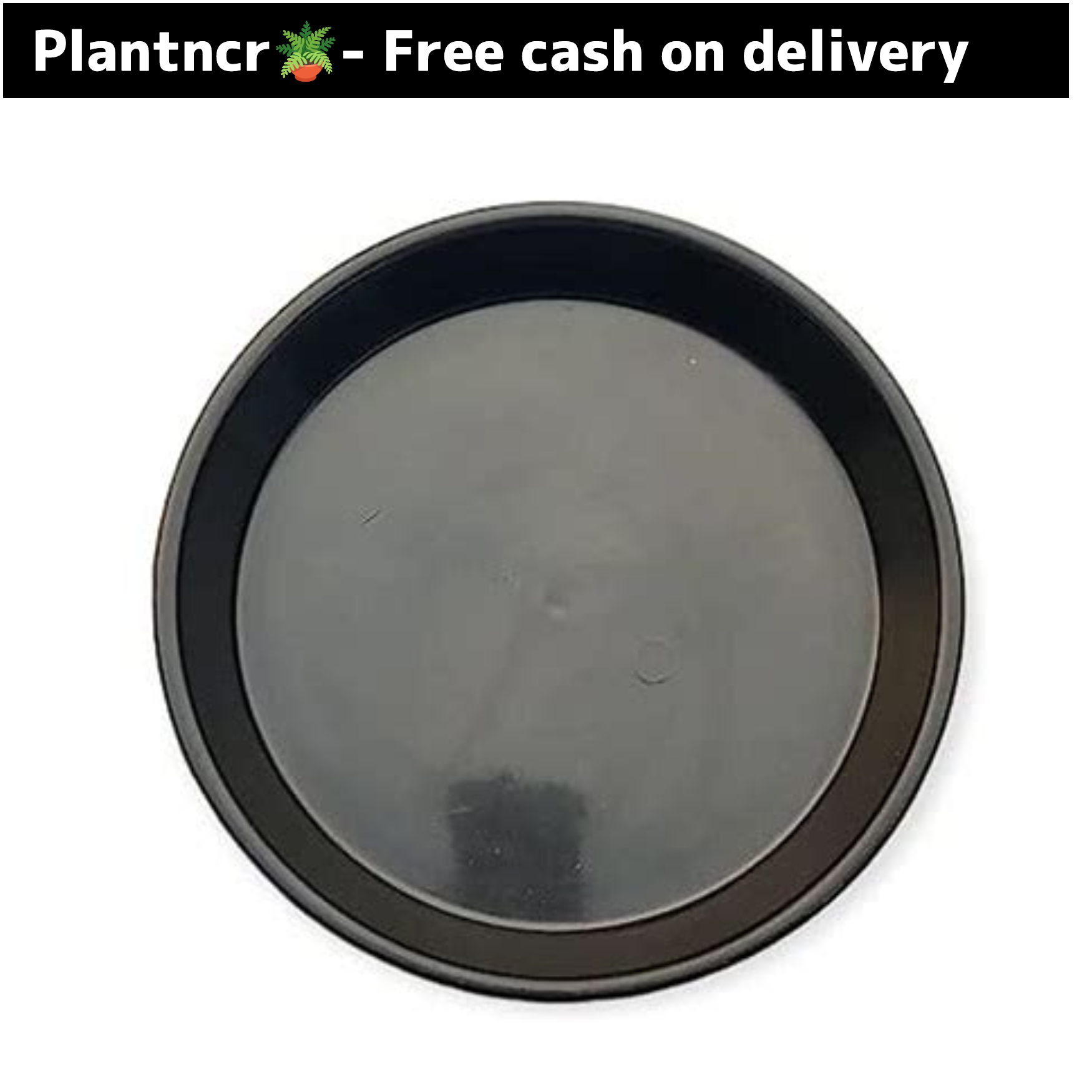 6 inch Black plastic plate Plantncr